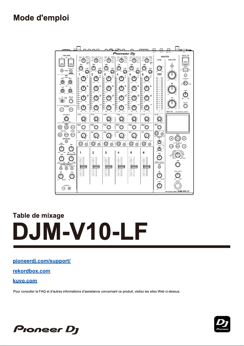 Página nº 1 - Manual de usuario Pioneer DJM-V10-LF