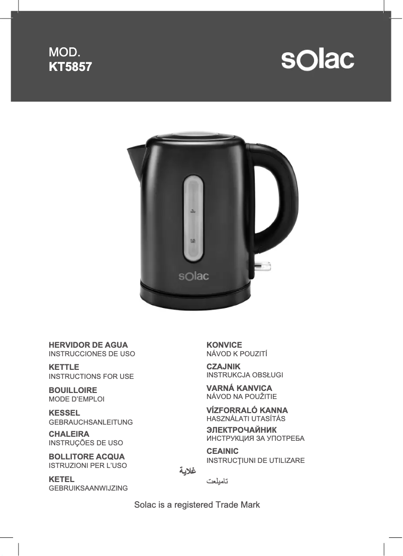 Página 1 del manual Manual de usuario Solac KT5857