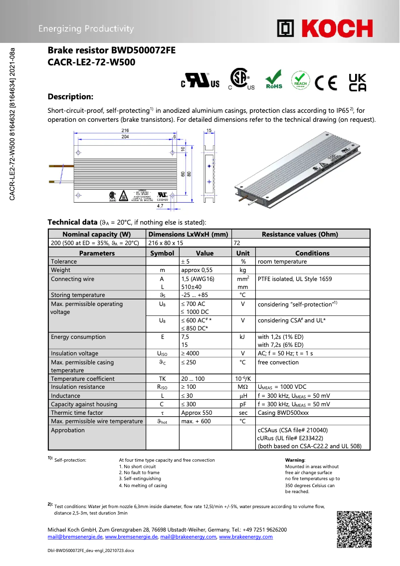Página 1 del manual Manual de usuario Festo CACR-LE2-72-W500