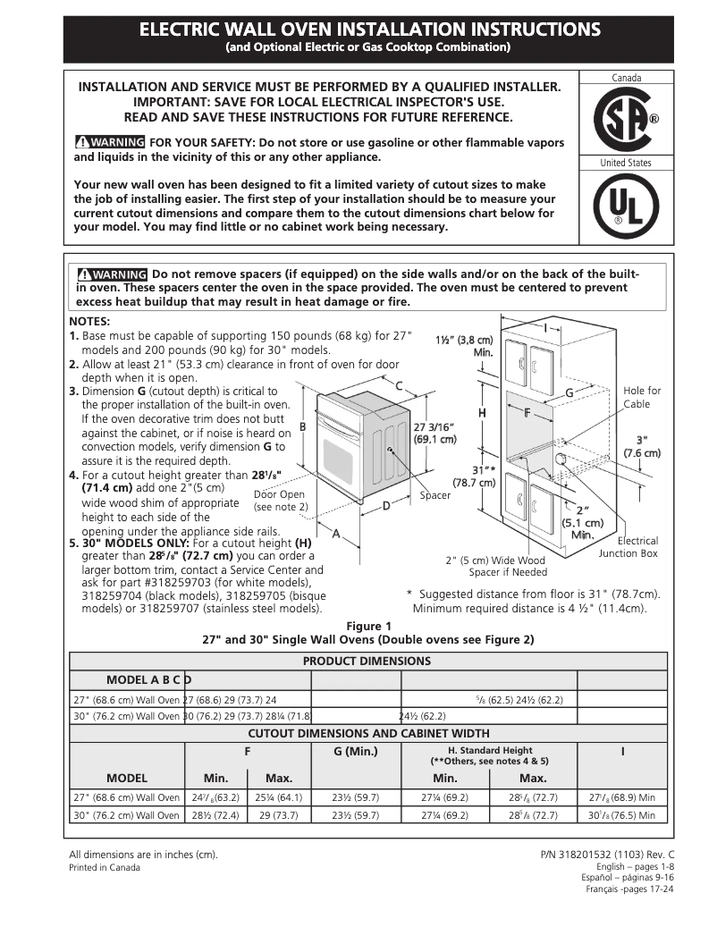 Imagen de la primera página del manual del dispositivo FGEW3065KB