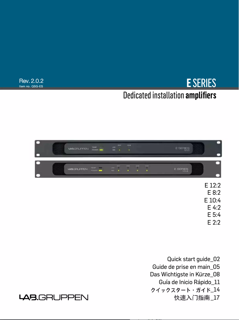 Imagen de la primera página del manual del dispositivo E 2:2