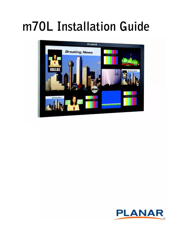 Página 1 del manual Manual de usuario Planar m70L