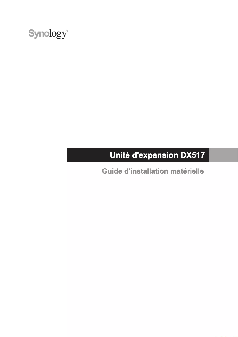 Página 1 del manual Manual de usuario Synology DX517