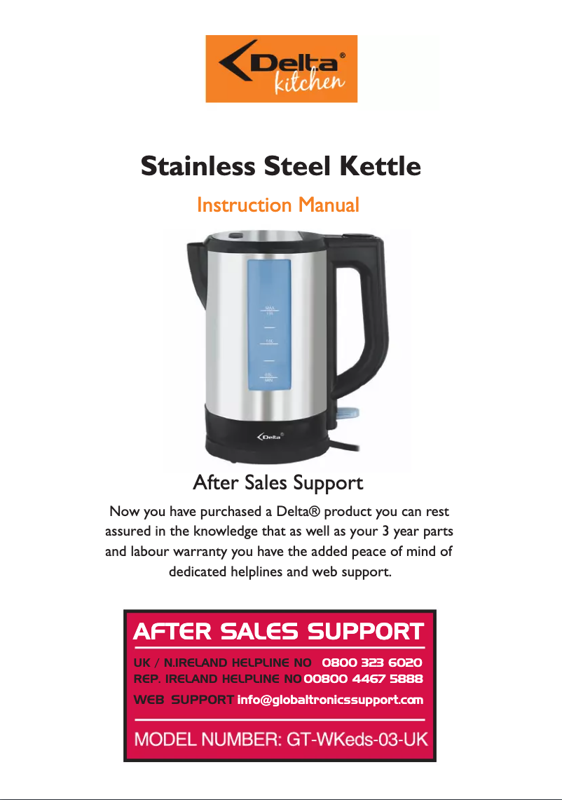Página 1 del manual Manual de usuario Delta GT-WKeds-03-UK