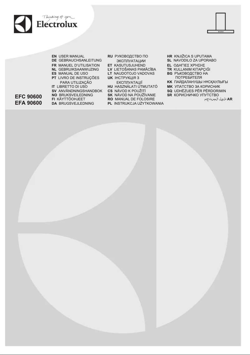 Imagen de la primera página del manual del dispositivo EFA90600X