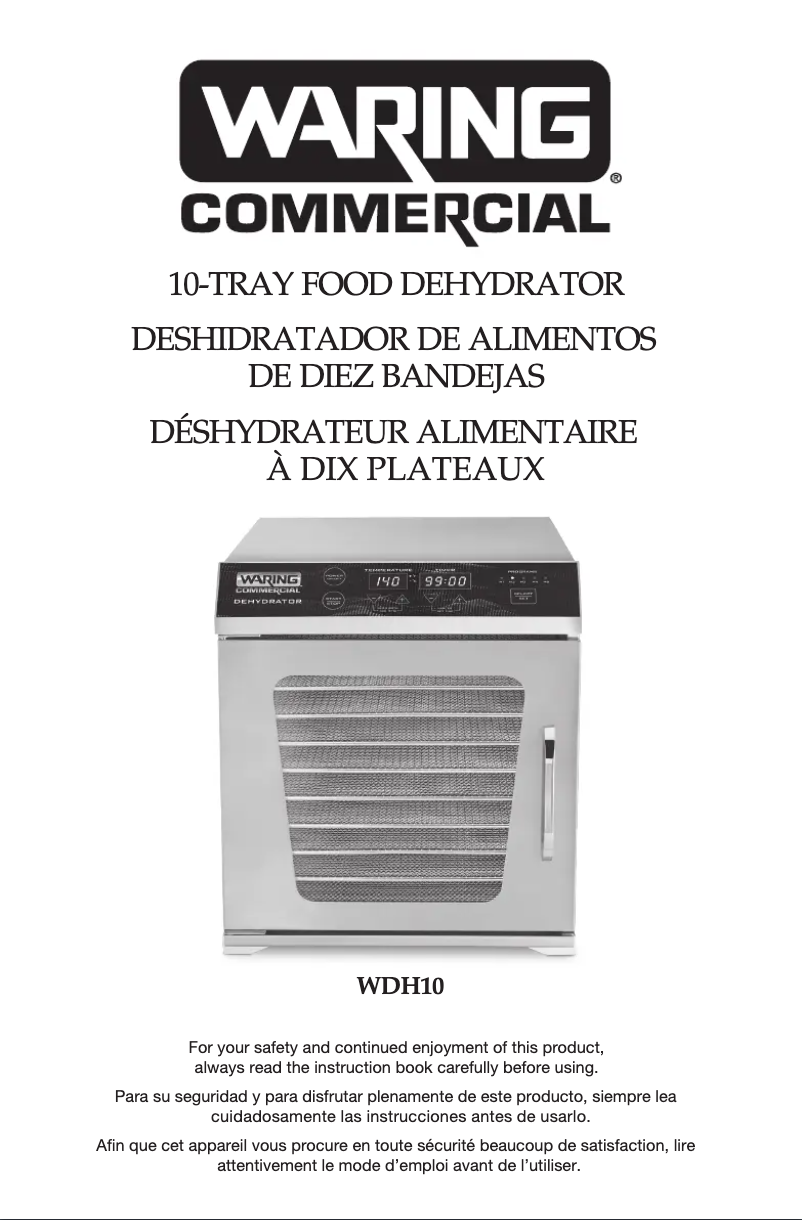 Página nº 1 - Instrucciones / montaje Waring Commercial WDH10