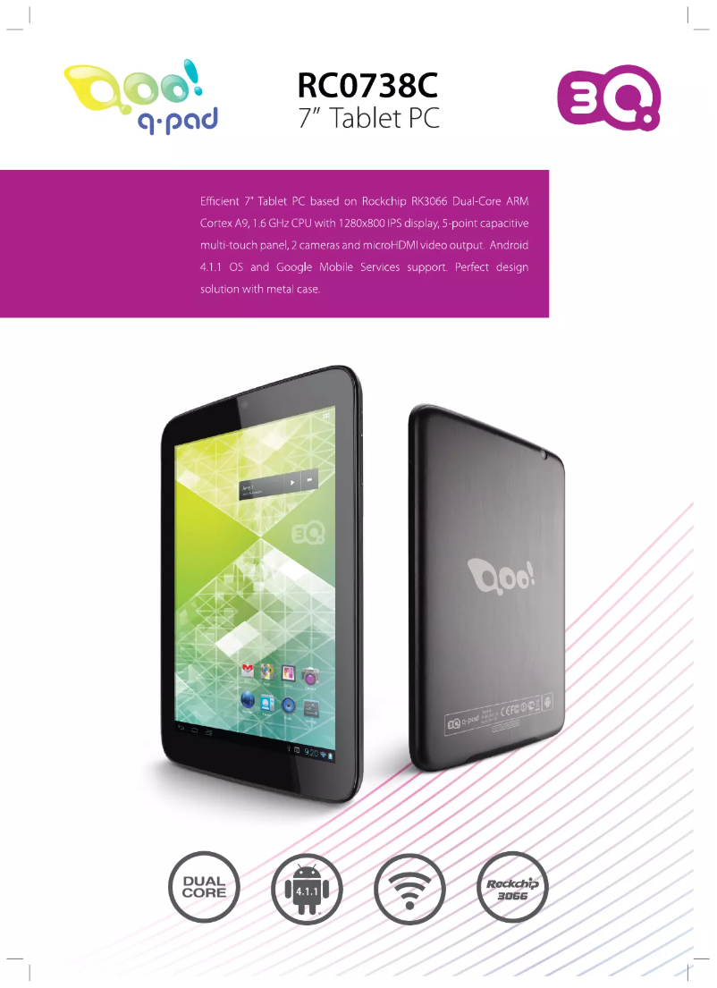 Página 1 del manual Manual de usuario 3Q Q-pad RC0738C