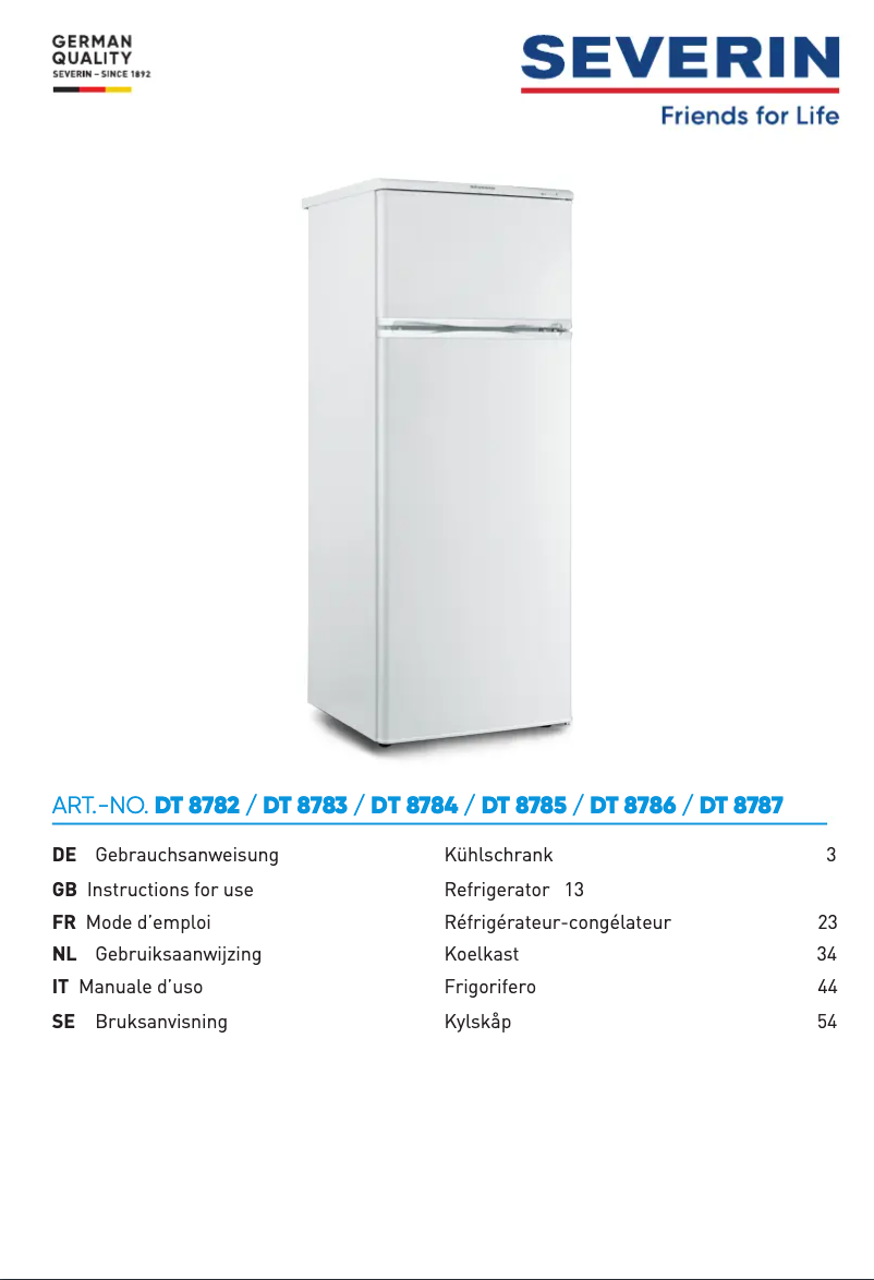 Página 1 del manual Manual de usuario Severin DT 8785