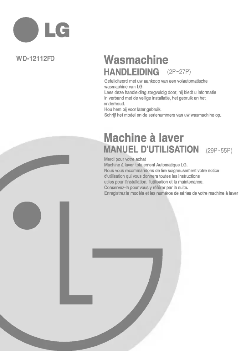 Página 1 del manual Manual de usuario LG WD-12112FD