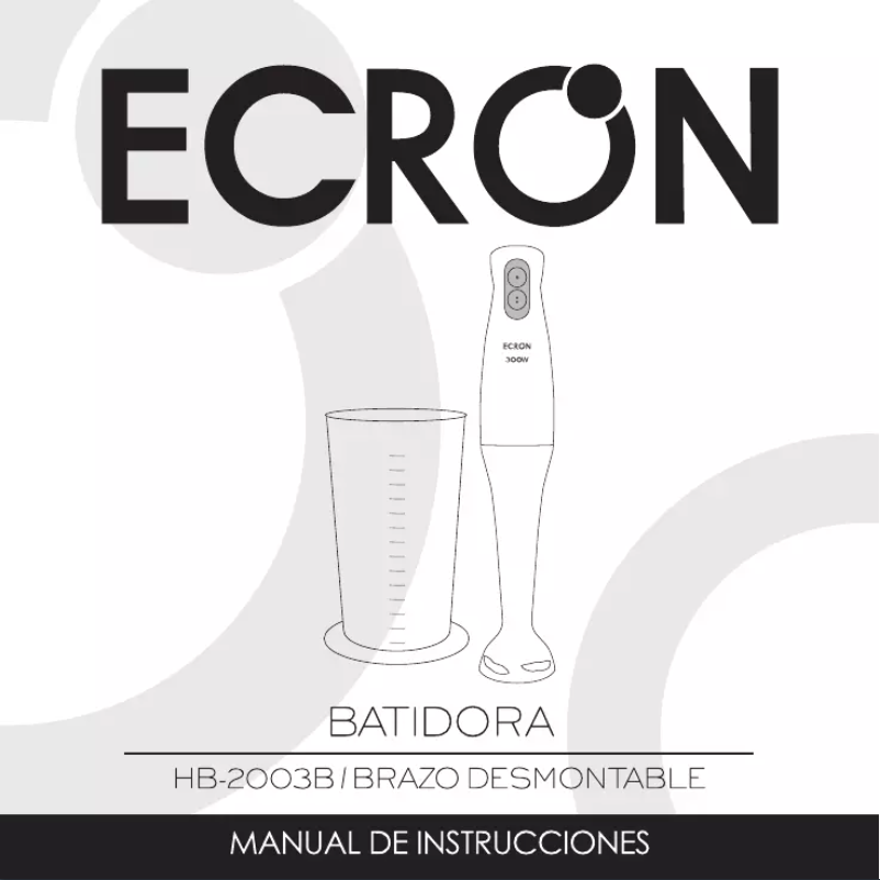 Página nº 1 - Manual de usuario Ecron HB2003B