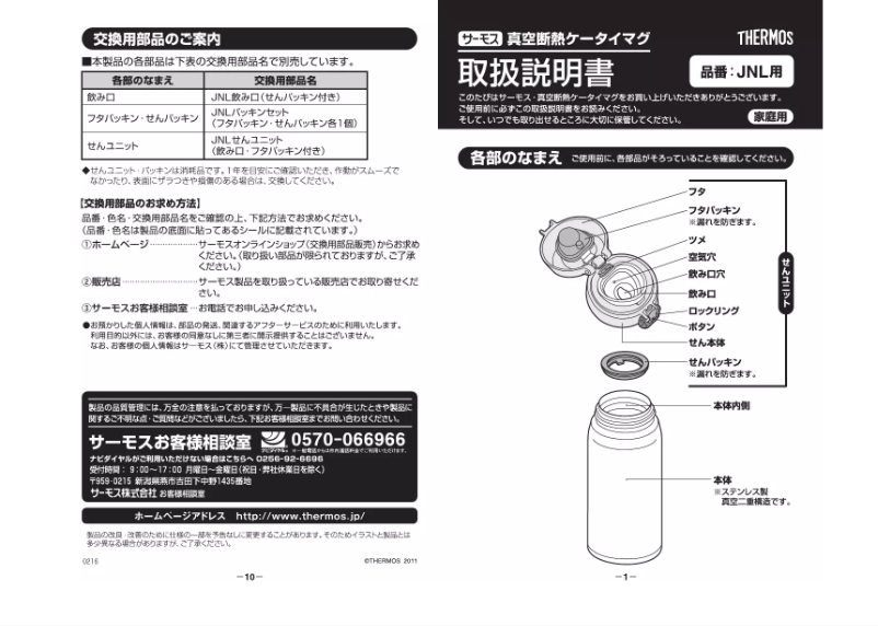 Página 1 del manual Manual de usuario Thermos JNL-503