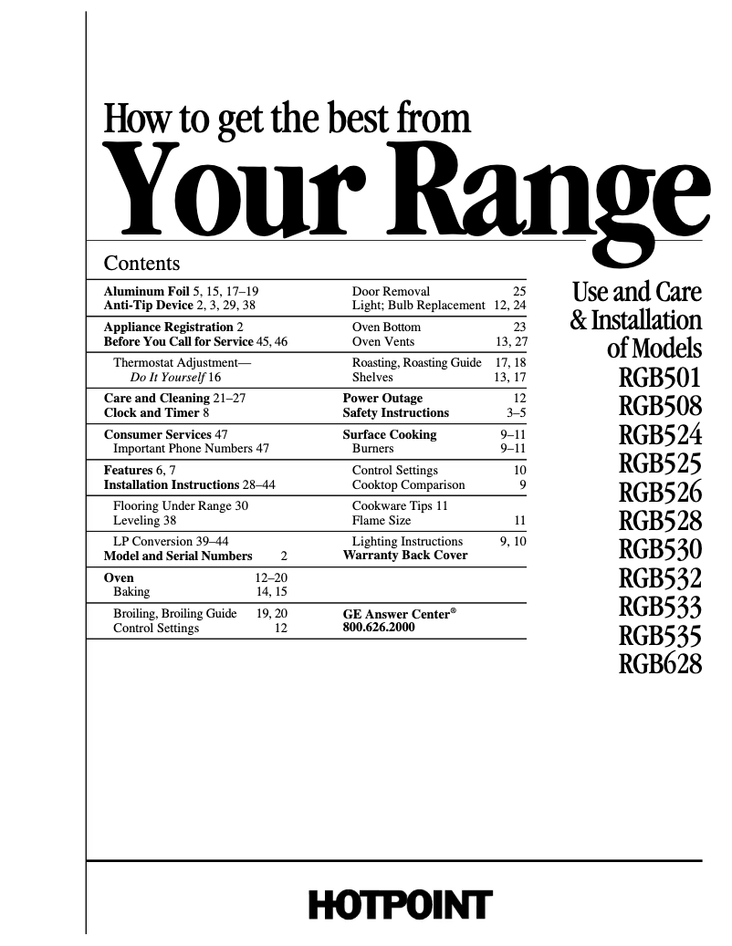 Imagen de la primera página del manual del dispositivo RGB532BEWAD