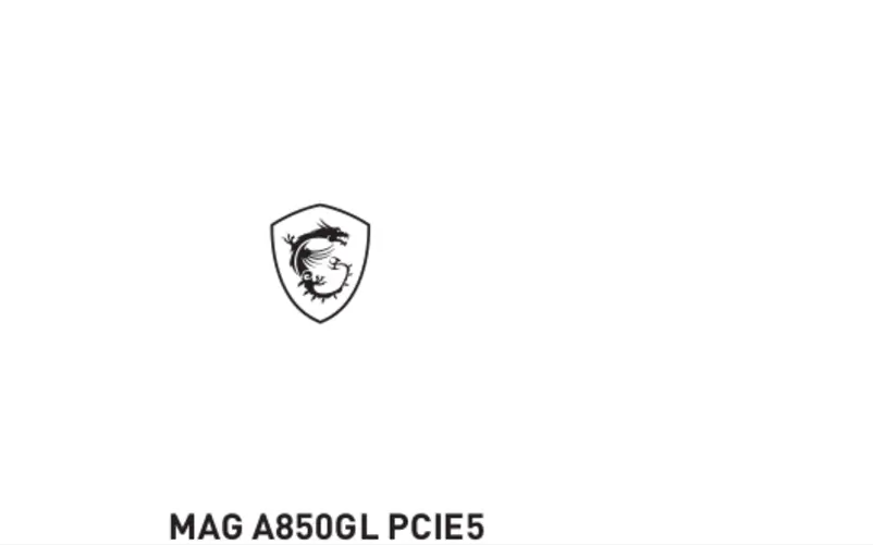 Imagen de la primera página del manual del dispositivo MAG A850GL PCIE5