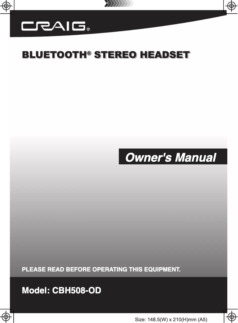 Imagen de la primera página del manual del dispositivo CBH508-WT