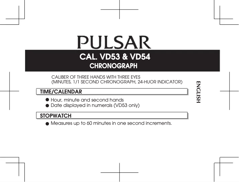 Página 1 del manual Manual de usuario Pulsar PT3613X1