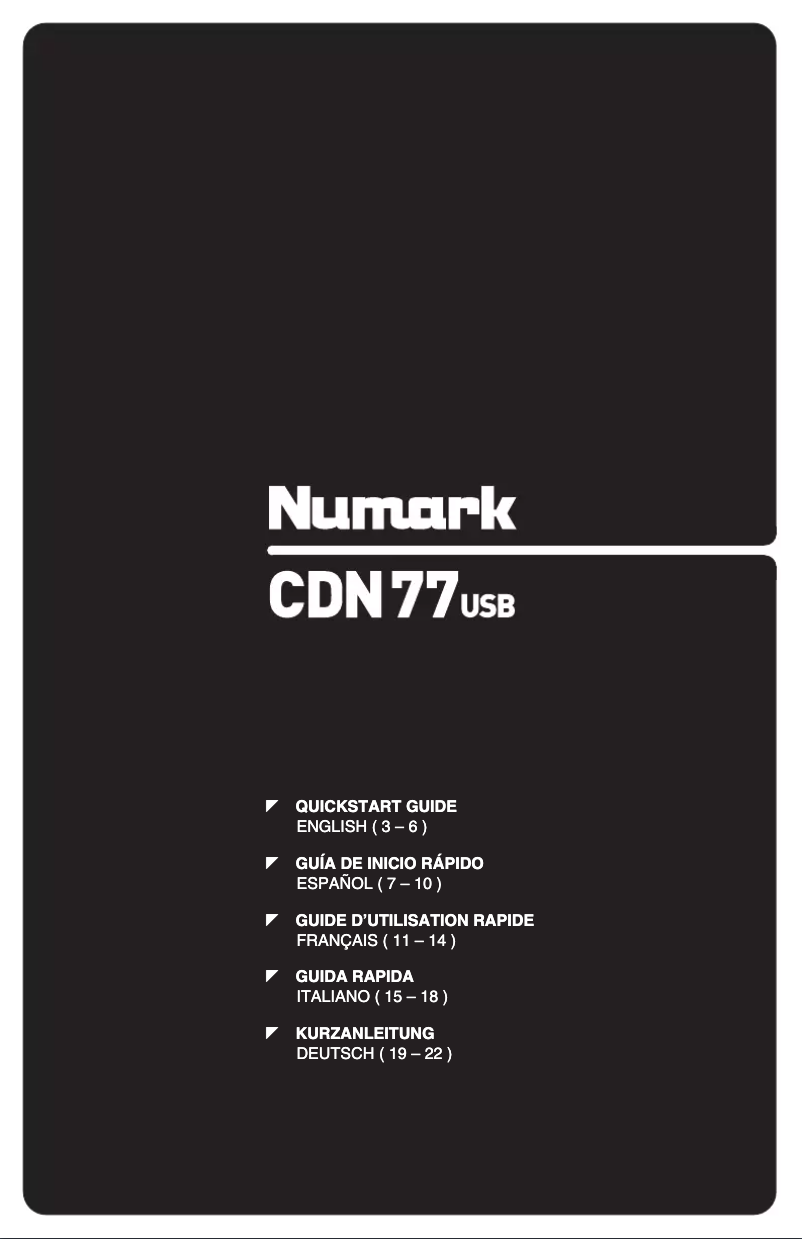 Imagen de la primera página del manual del dispositivo CDN77 USB
