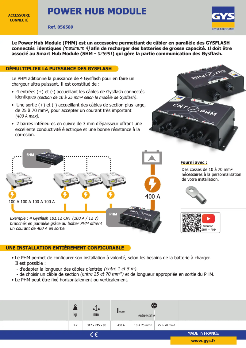 Página 1 del manual Ficha técnica GYS Power HUB Module