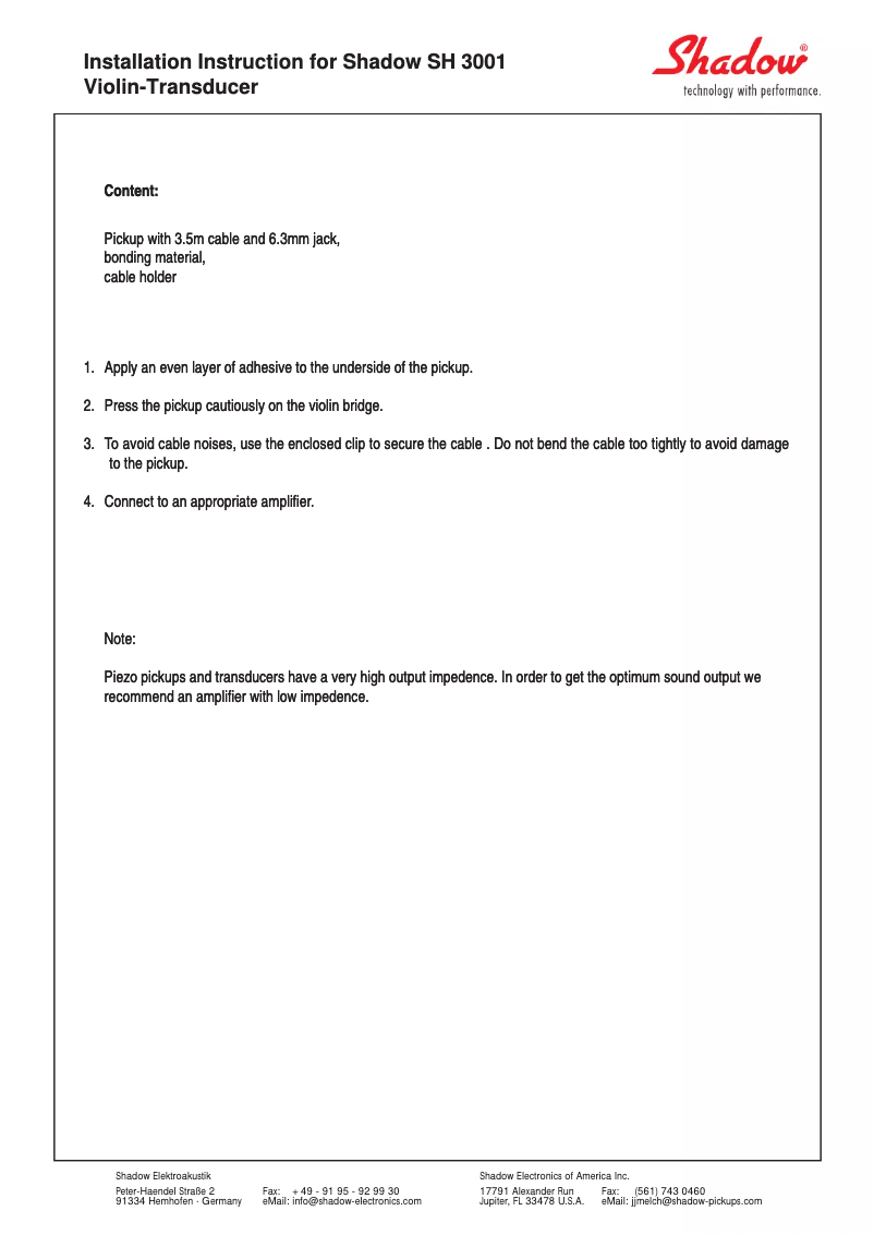 Imagen de la primera página del manual del dispositivo SH3001