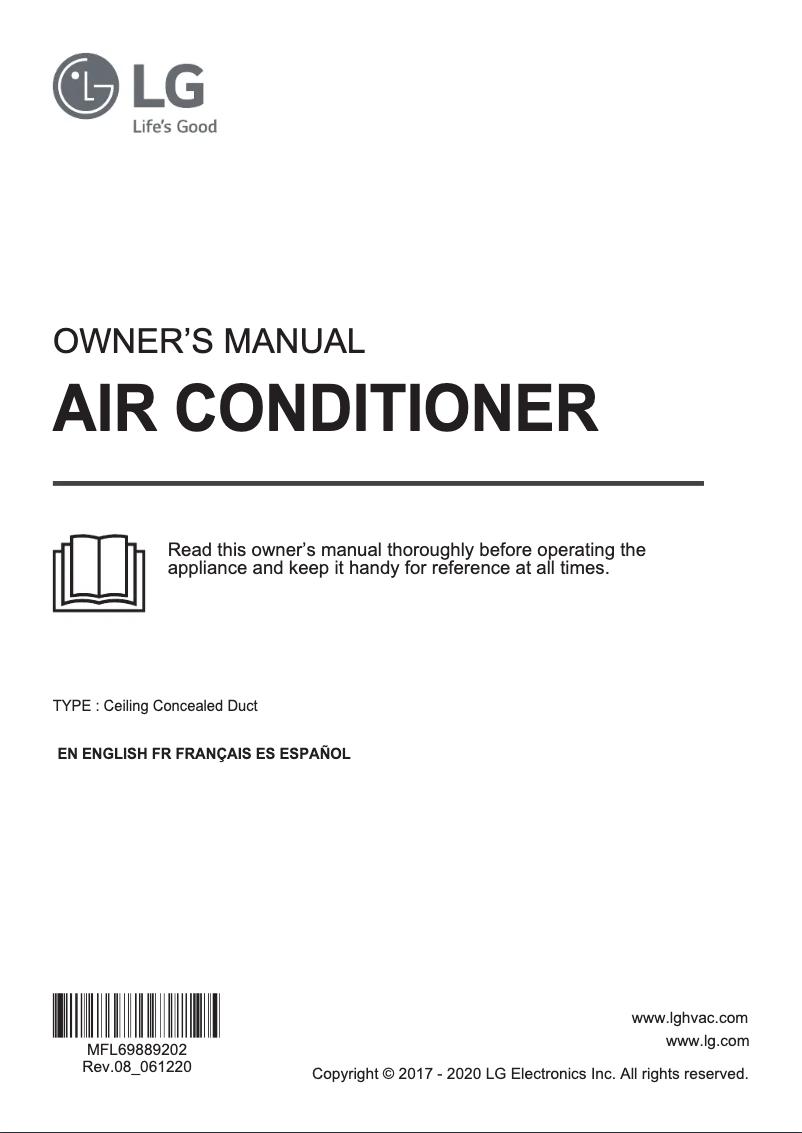 Página 1 del manual Manual de usuario LG ARNU093M2A4