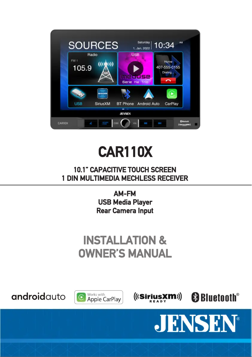 Imagen de la primera página del manual del dispositivo CAR110X