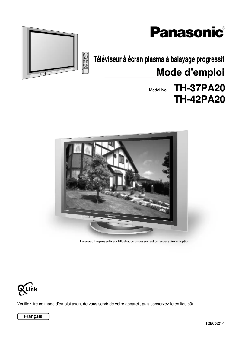 Imagen de la primera página del manual del dispositivo Viera TH-42PA20E