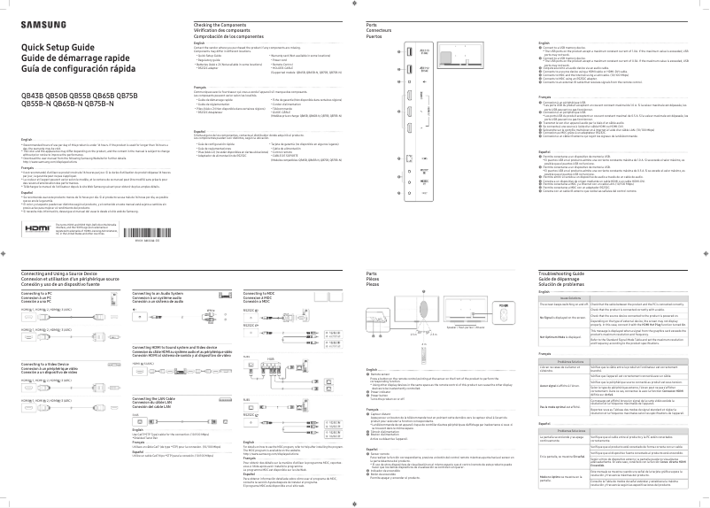 Imagen de la primera página del manual del dispositivo QB50B