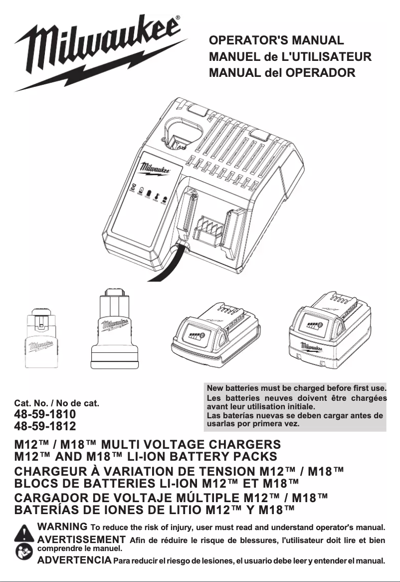 Página 1 del manual Manual de usuario Milwaukee 48-59-1810
