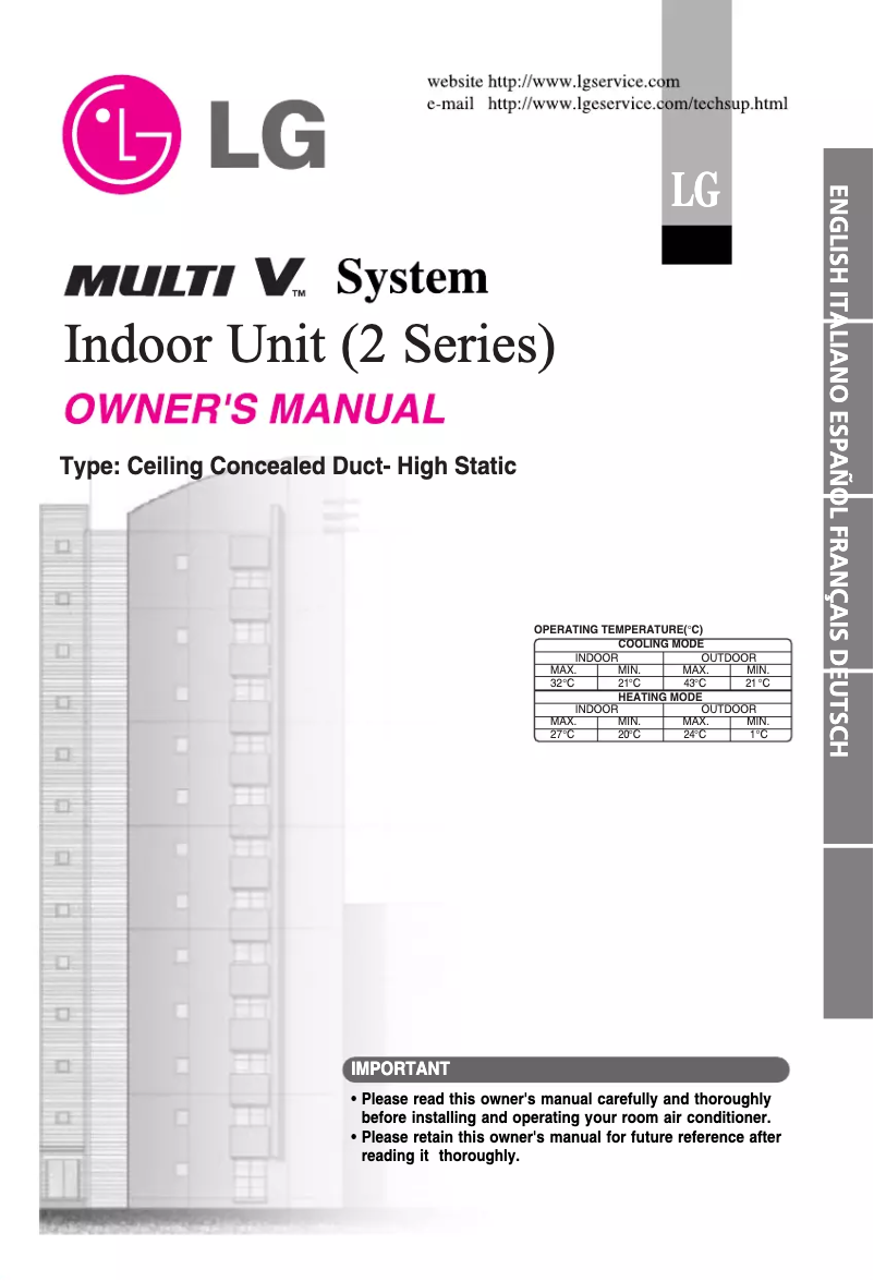 Página nº 1 - Manual de usuario LG MULTI V URNU96GB8A2