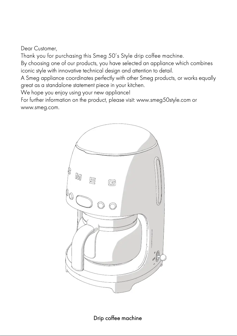 Página 1 del manual Manual de usuario Smeg DCF01