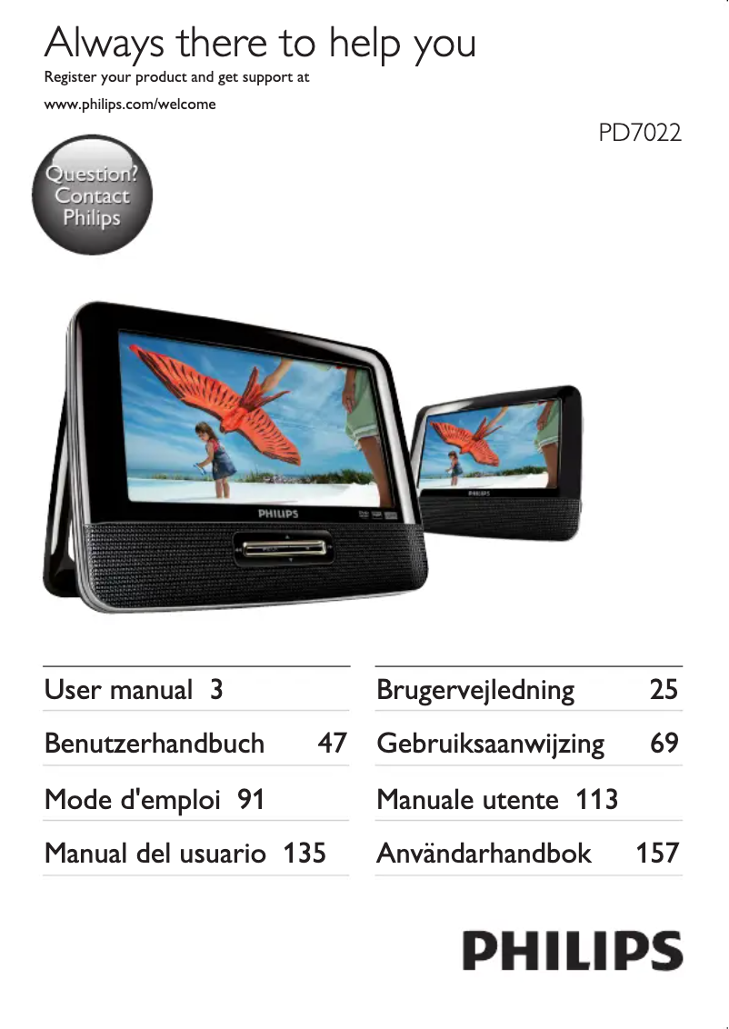 Imagen de la primera página del manual del dispositivo PD7022