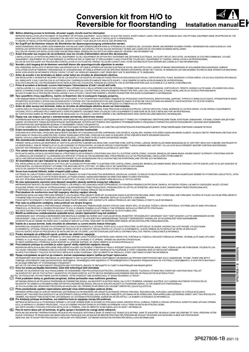 Imagen de la primera página del manual del dispositivo EKHVCONV4