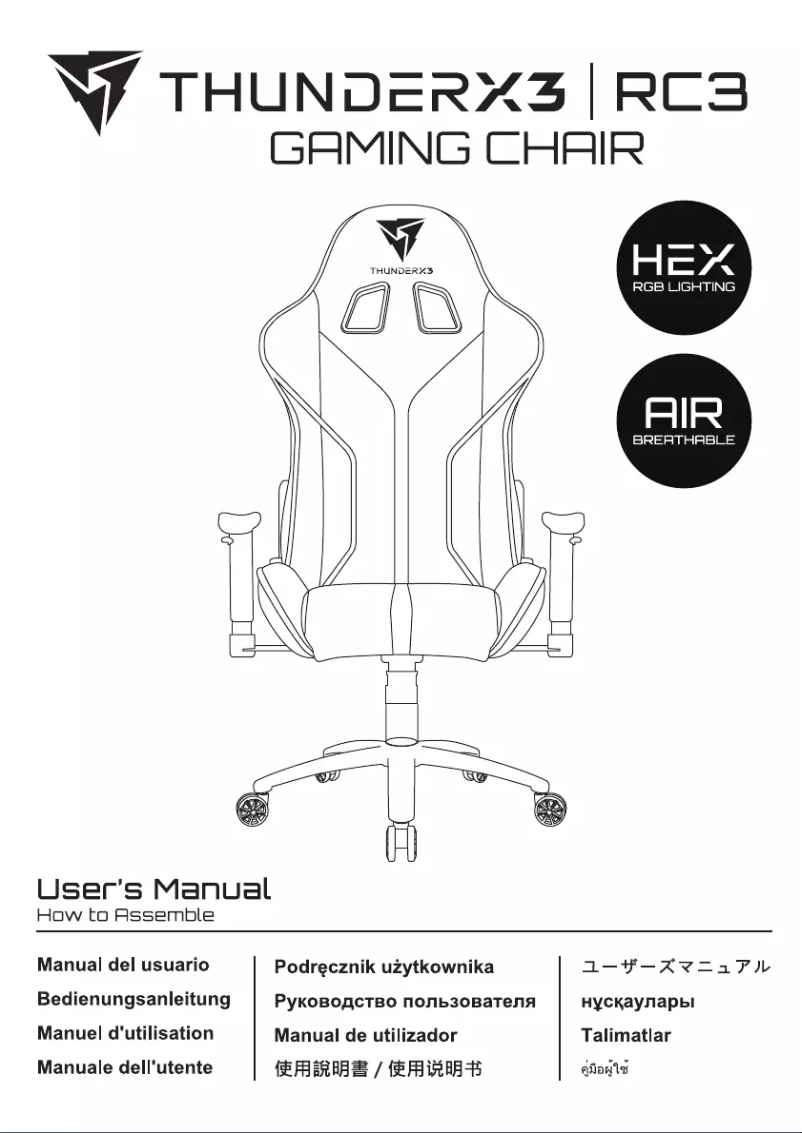 Página 1 del manual Manual de usuario ThunderX3 RC3