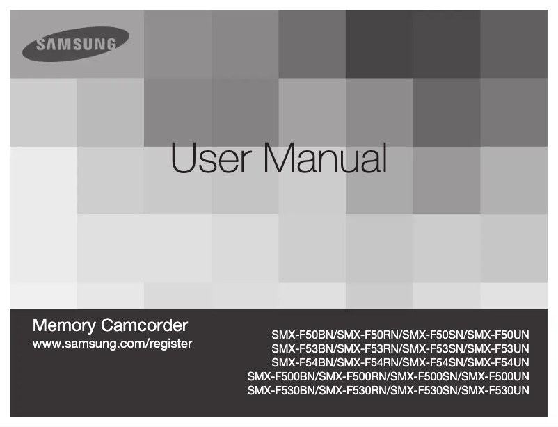 Página 1 del manual Manual de usuario Samsung SMX-F53BN