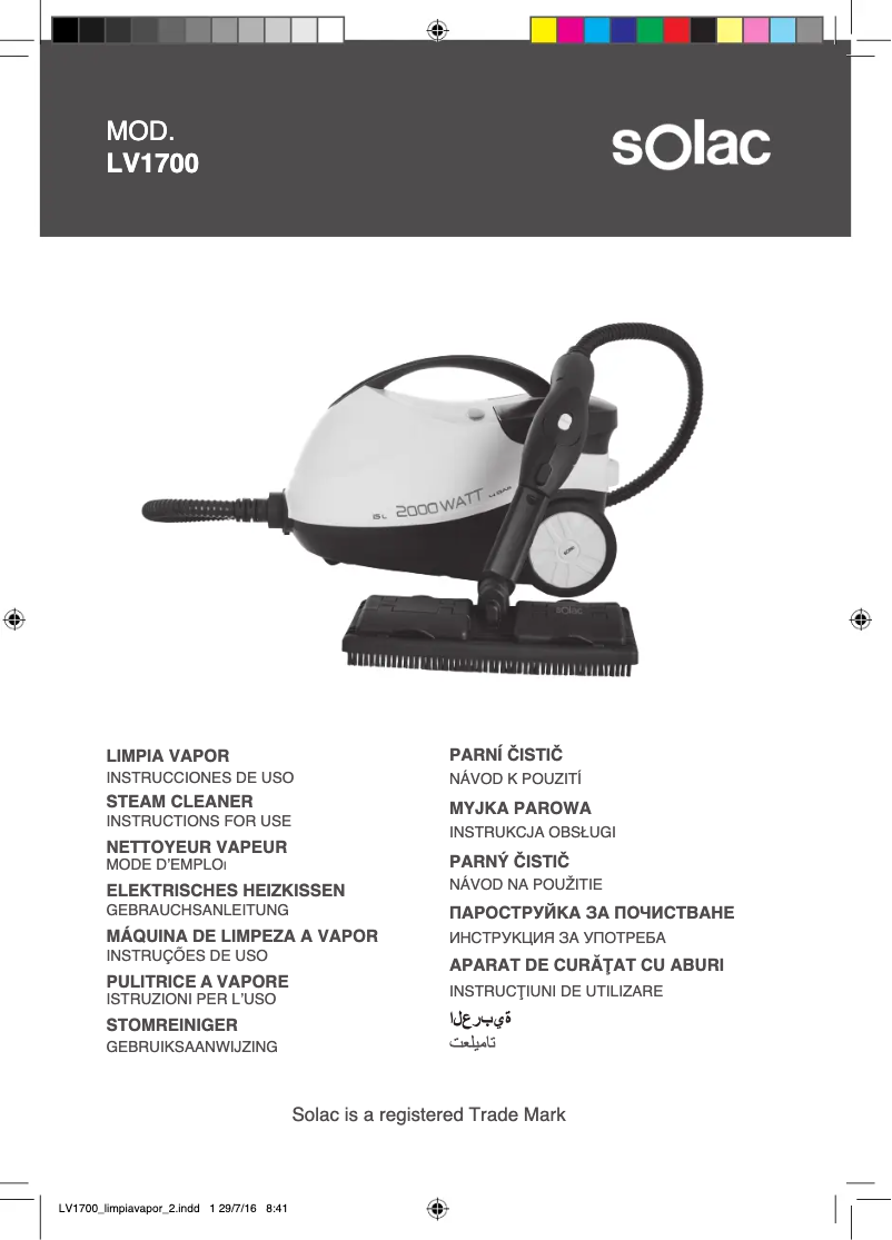 Imagen de la primera página del manual del dispositivo Ecogenic LV1700 LV1700