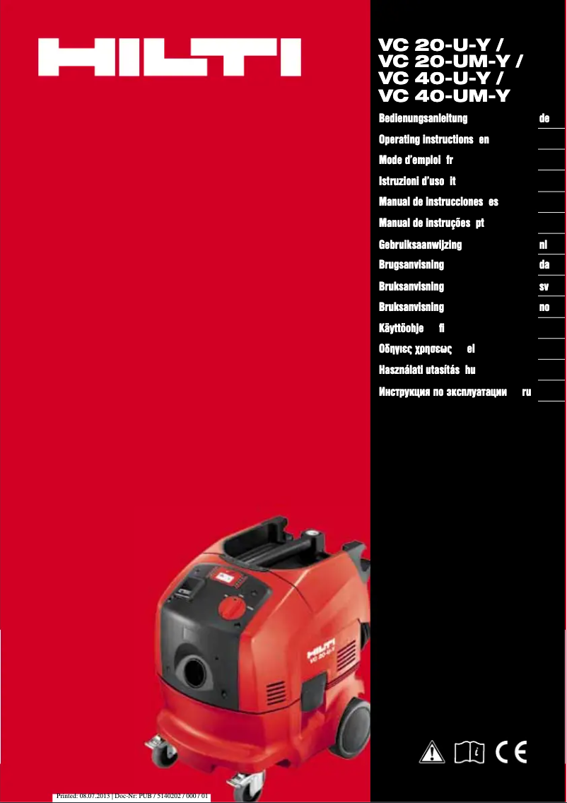 Imagen de la primera página del manual del dispositivo VC 40-U(M)-Y