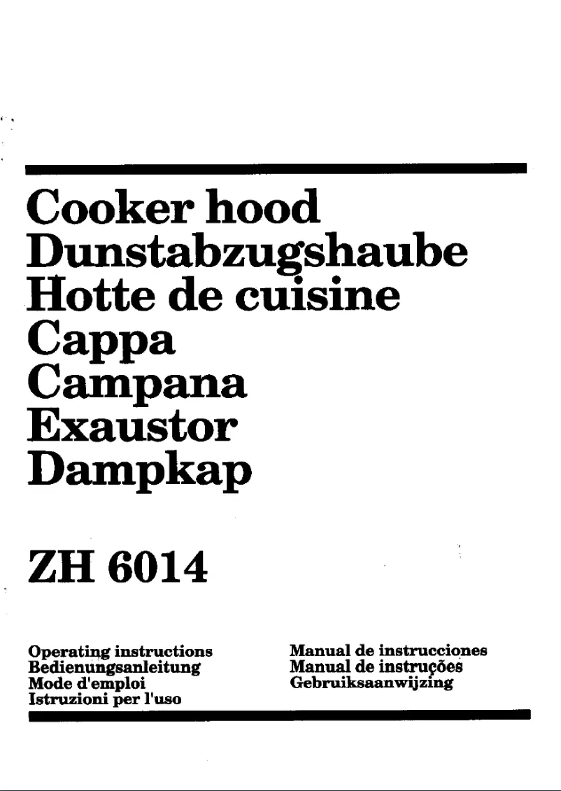 Imagen de la primera página del manual del dispositivo ZH 6024 x