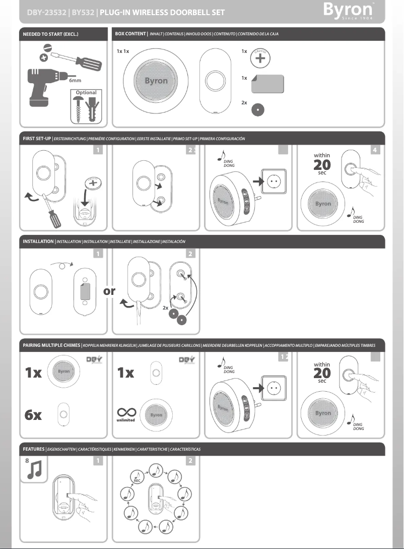 Imagen de la primera página del manual del dispositivo DBY-23532