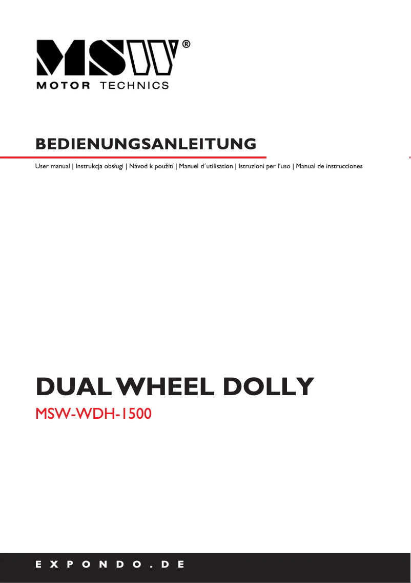 Página nº 1 - Manual de usuario MSW MSW-WDH-1500