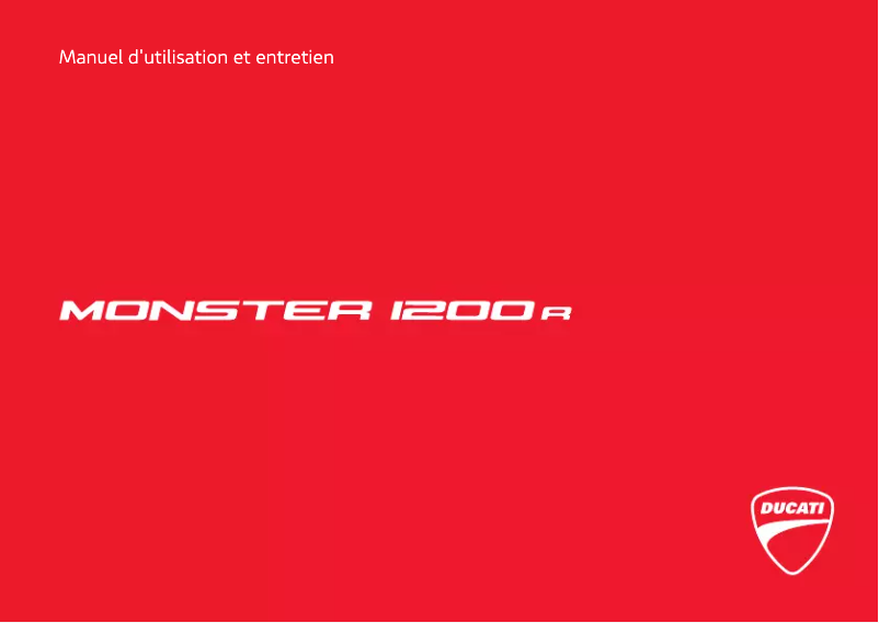Página 1 del manual Manual de usuario Ducati Monster 1200 R (2019)