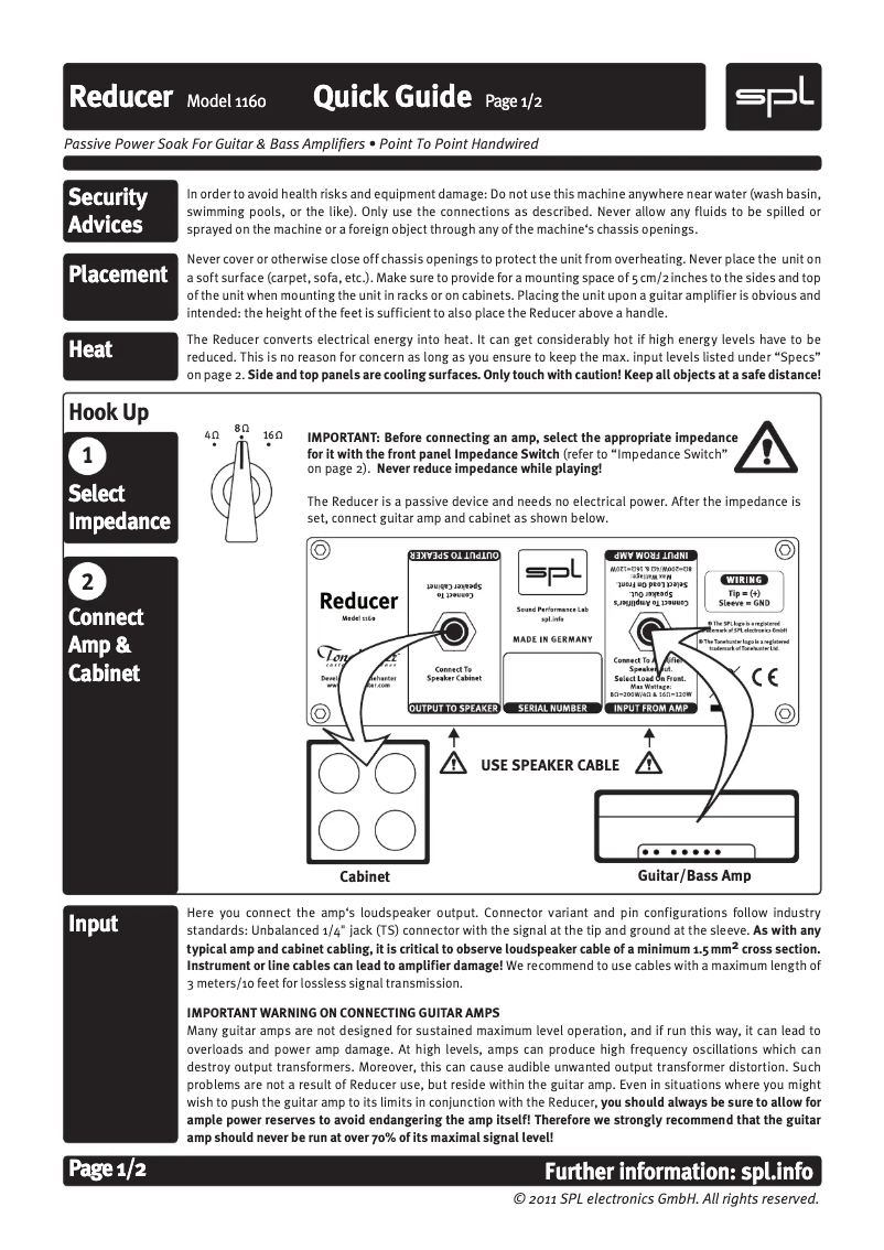 Imagen de la primera página del manual del dispositivo 1160