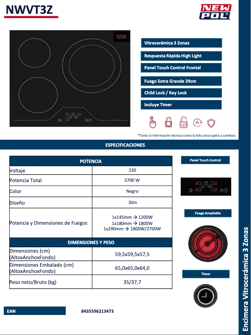 Imagen de la primera página del manual del dispositivo NWVT3Z