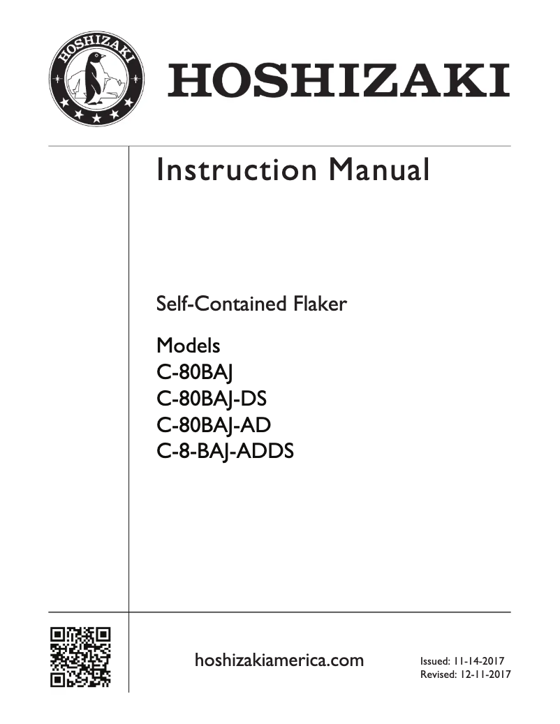 Página 1 del manual Manual de usuario Hoshizaki C-80BAJ