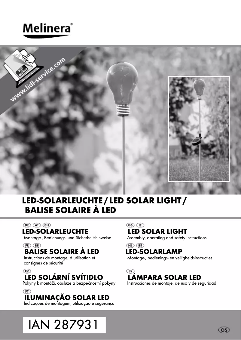 Imagen de la primera página del manual del dispositivo IAN 287931