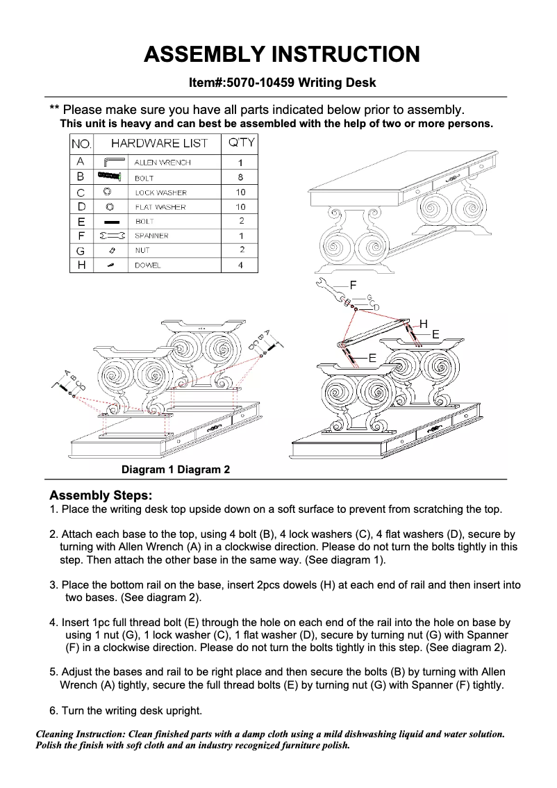 Imagen de la primera página del manual del dispositivo 5070-10459