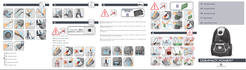 Imagen de la primera página del manual del dispositivo Compact Power VO3985NA