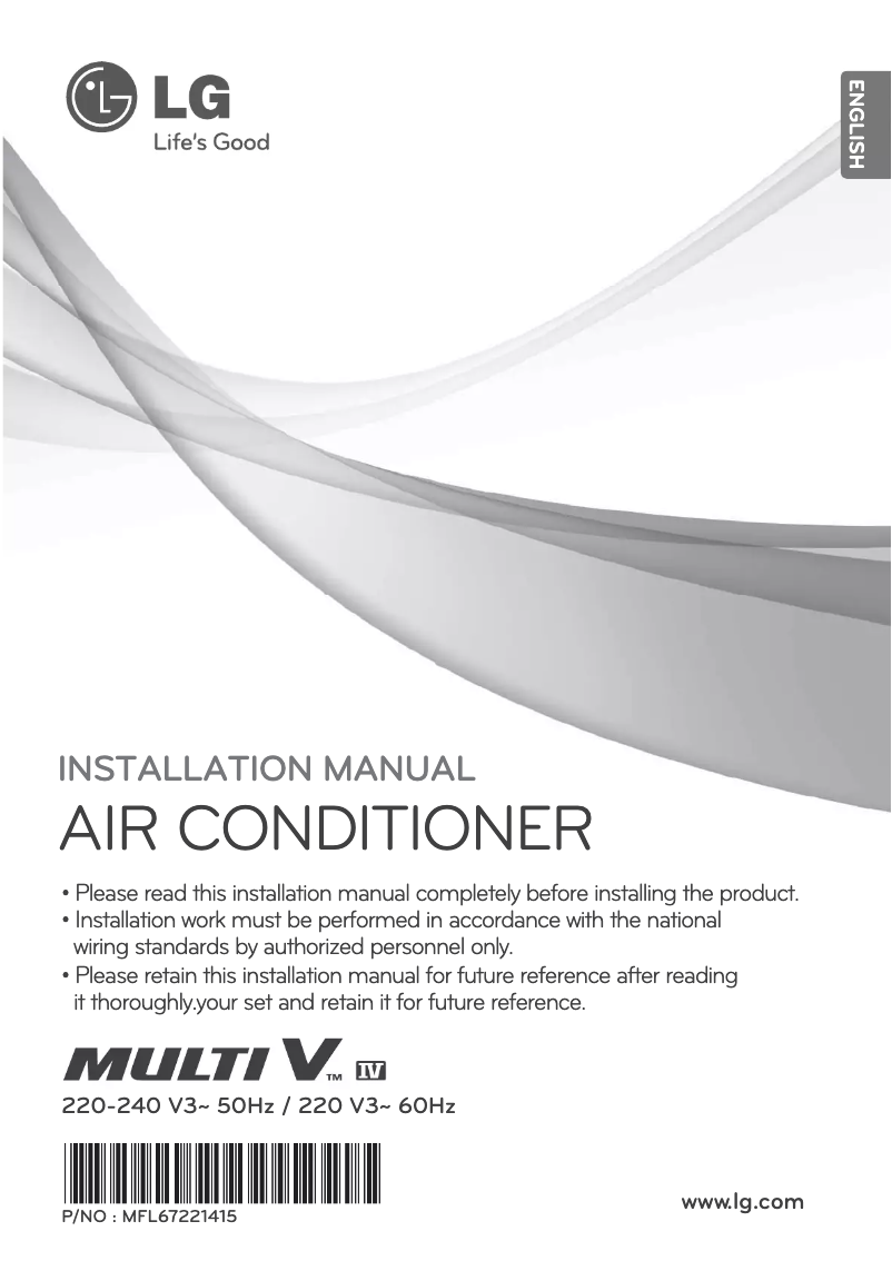 Página nº 1 - Manual de usuario LG ARUV160BTS4