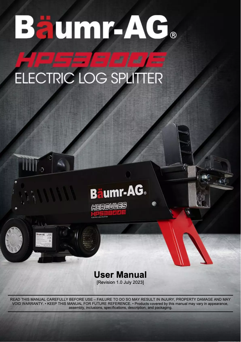 Imagen de la primera página del manual del dispositivo HPS3800E