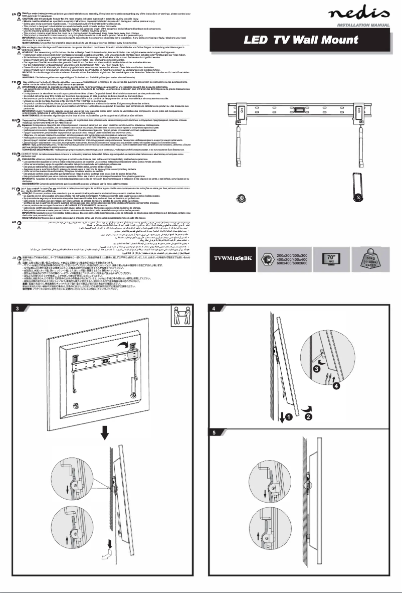 Página 1 del manual Manual de usuario Nedis TVWM1056BK