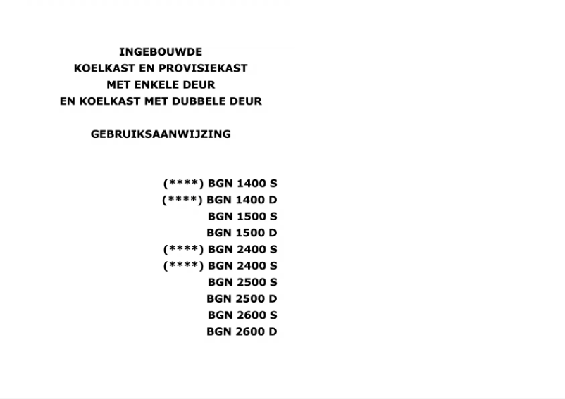 Imagen de la primera página del manual del dispositivo BGN 1500