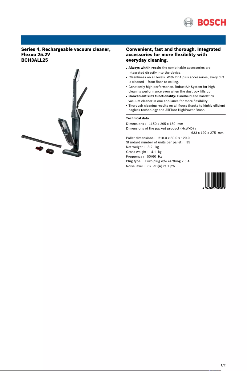 Imagen de la primera página del manual del dispositivo Flexxo BCH3ALL25